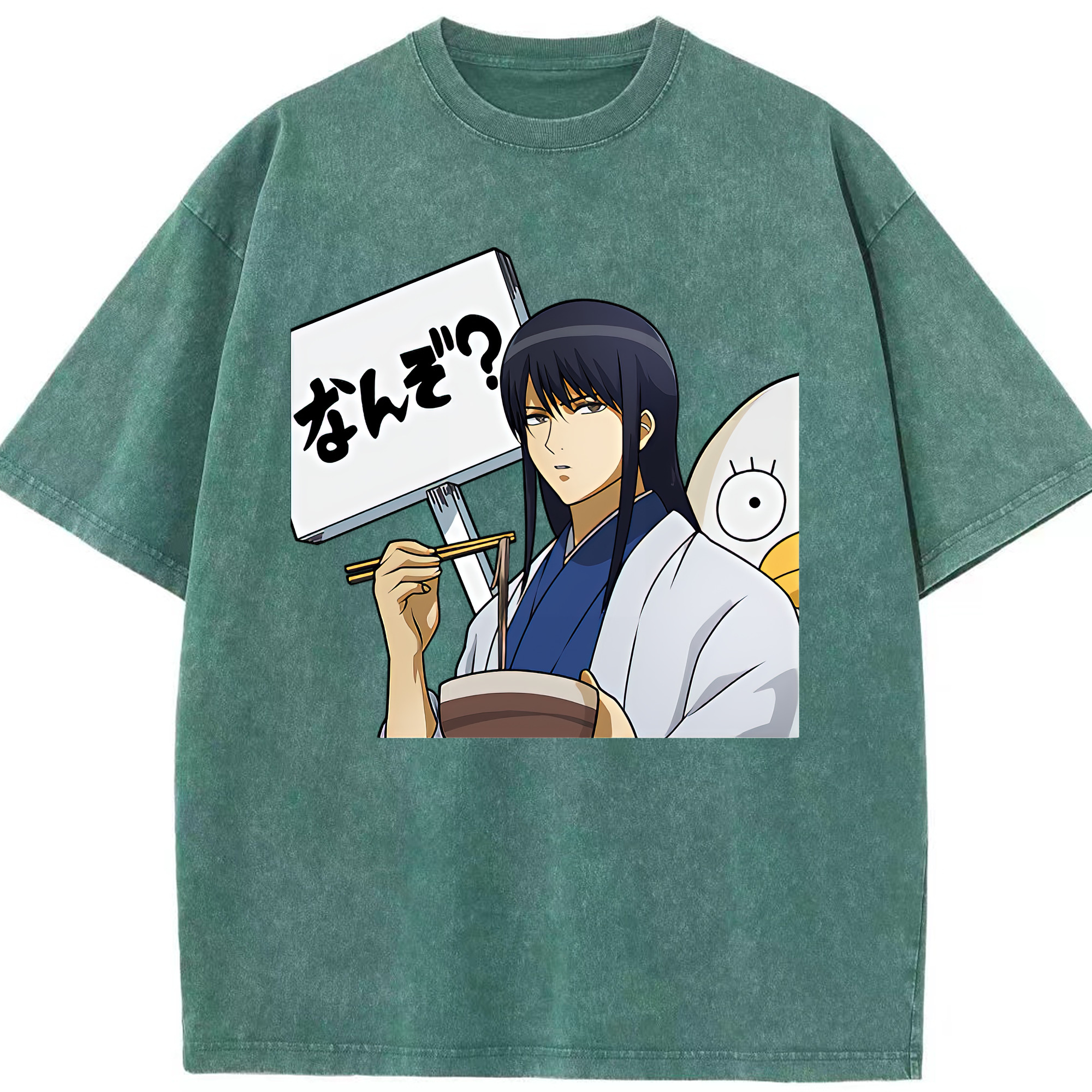 （画像用） ぎんたま 坂田銀時（さかたぎんとき） 神楽 志村新八（しむら しんぱち） GINTAMA Sakata Gintoki Kagura Shimura Shinpachi 綿100% ヴィンテージ風 半袖Tシャツ（フロントプリント）